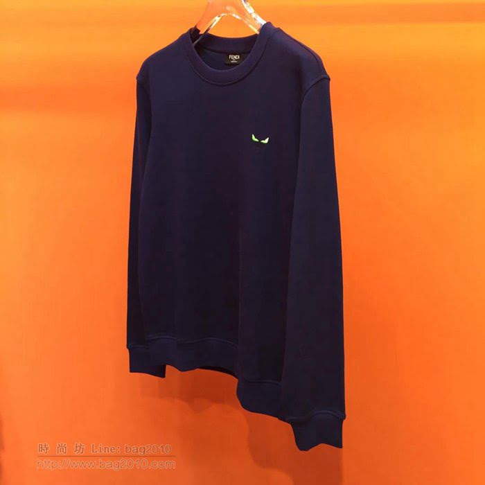 Fendi男裝 芬迪19/20FW新款 最高品質 芬迪男士圓領藍色衛衣 男士秋季最新單品  tzy2354